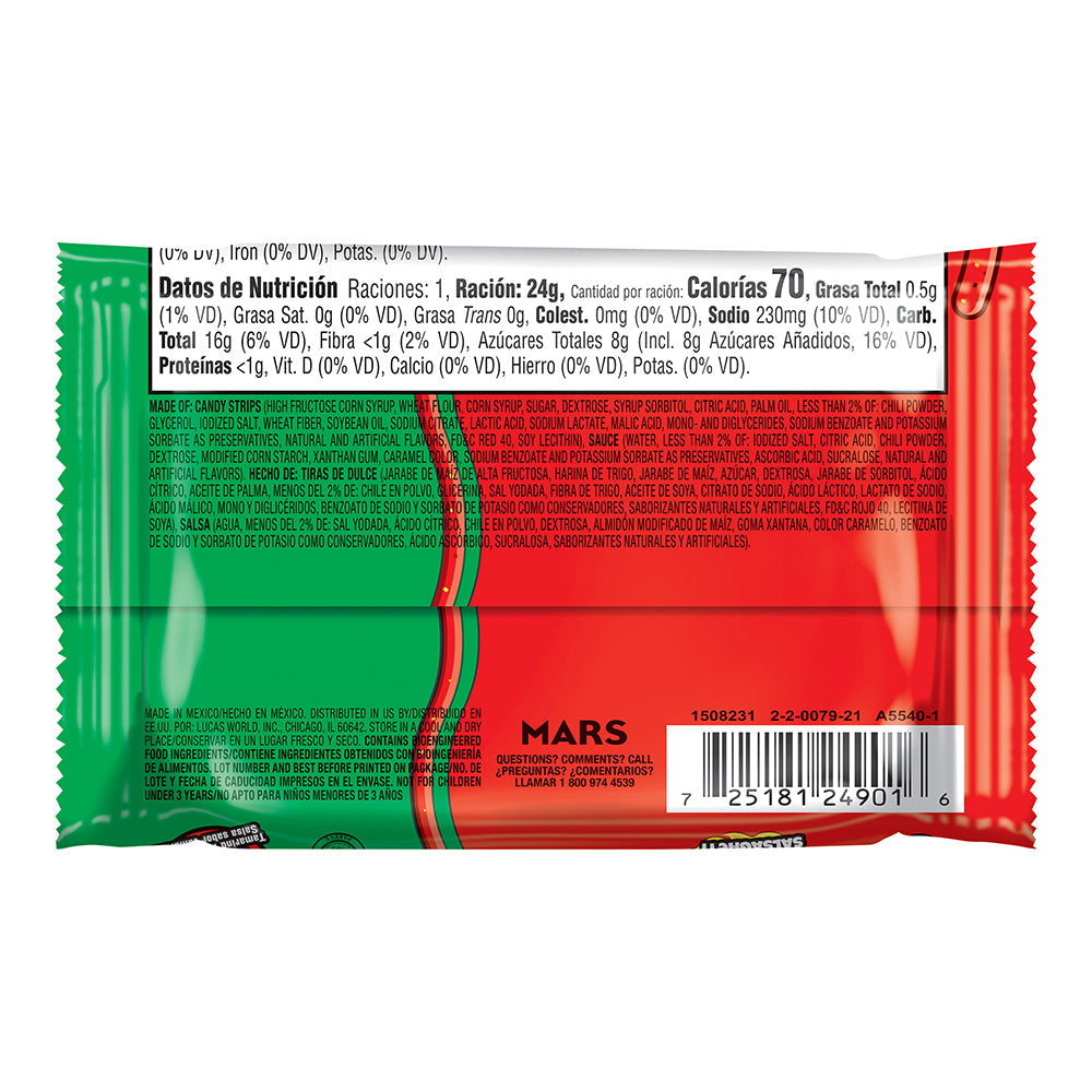 Lucas Salsaghetti Watermelon Flavor | 12 Count Box | Perfect for Kids Snacks, Lunch Box Treats & Party Favors