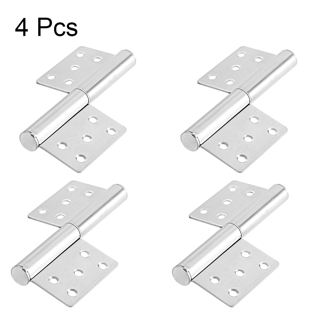 Stainless Steel Cabinet Hinges 5 Inch - Heavy Duty Lift Off Slip Joint Flag Hinges with 10 Holes (4 Pack) - Perfect for Kitchen Cabinets, Furniture Doors & DIY Projects