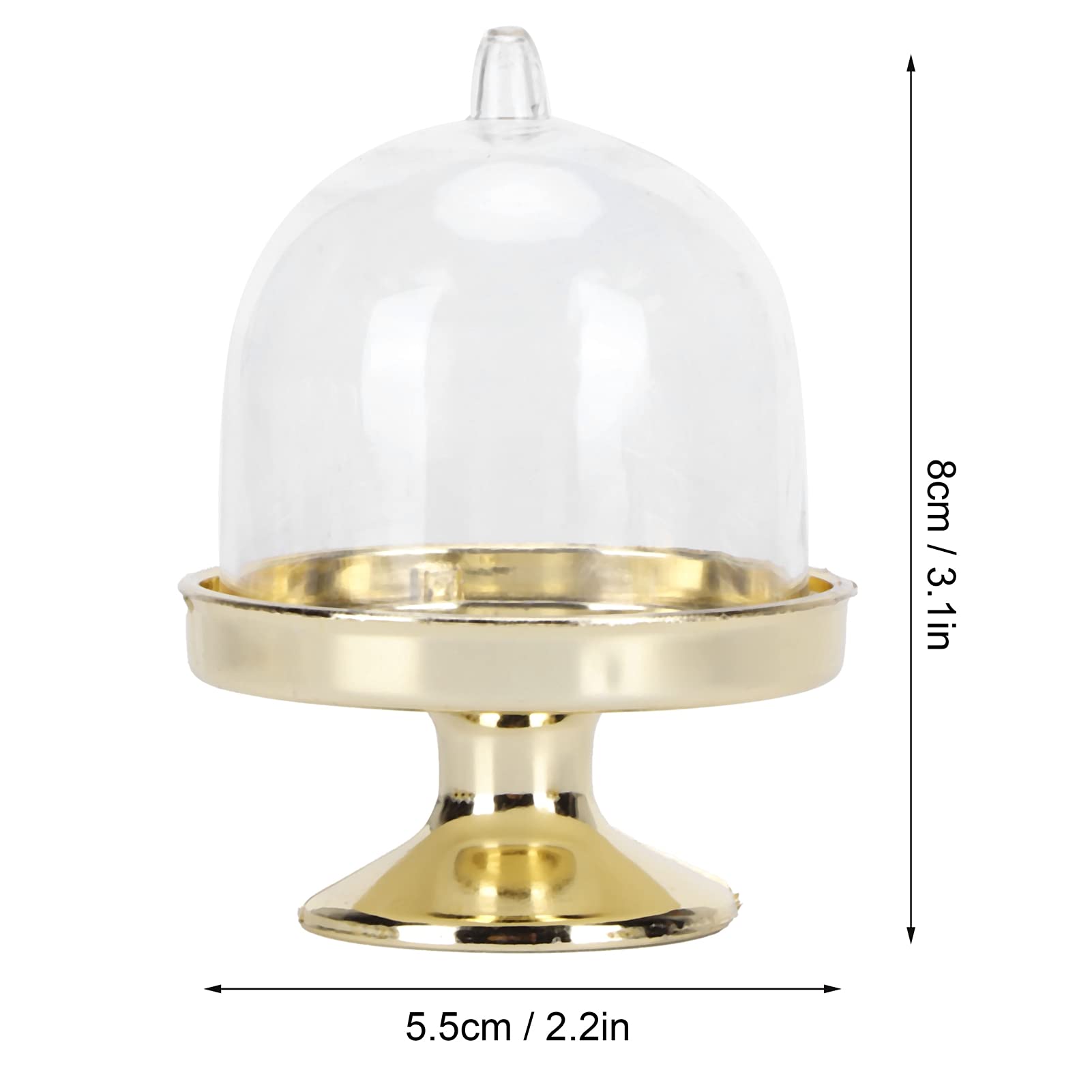 12-Piece Mini Candy Box Set with Lid - Gold Cake Stand & Cupcake Display Plates for Parties, Weddings, Baby Showers | Elegant Candy Serving Trays for Dessert Tables & Buffets