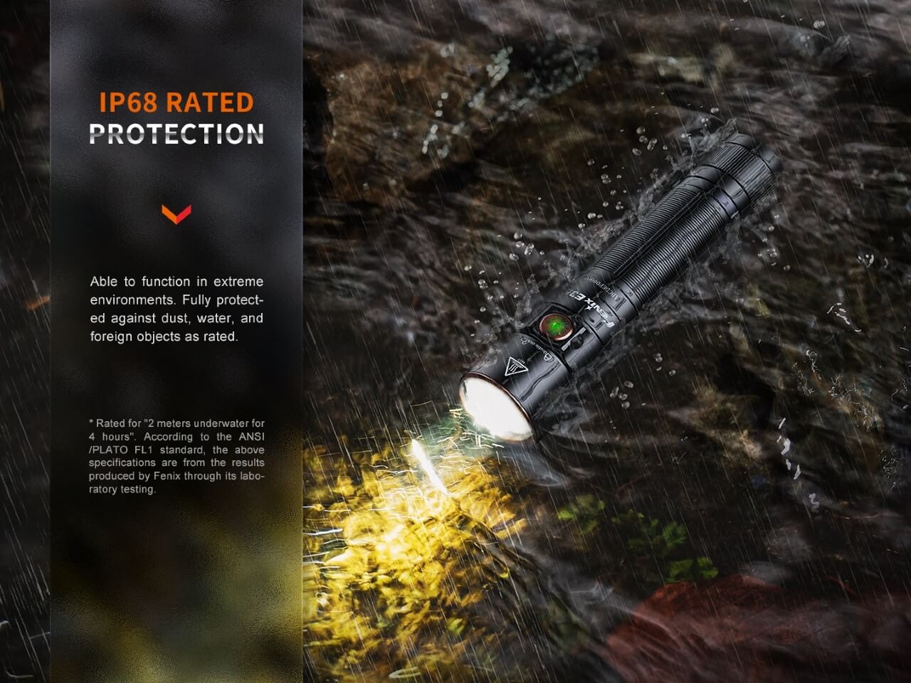 Fenix E35R High Performance Rechargeable LED Flashlight - 2000 Lumens, USB-C Charging, Waterproof for Camping, Hiking & Emergency Use