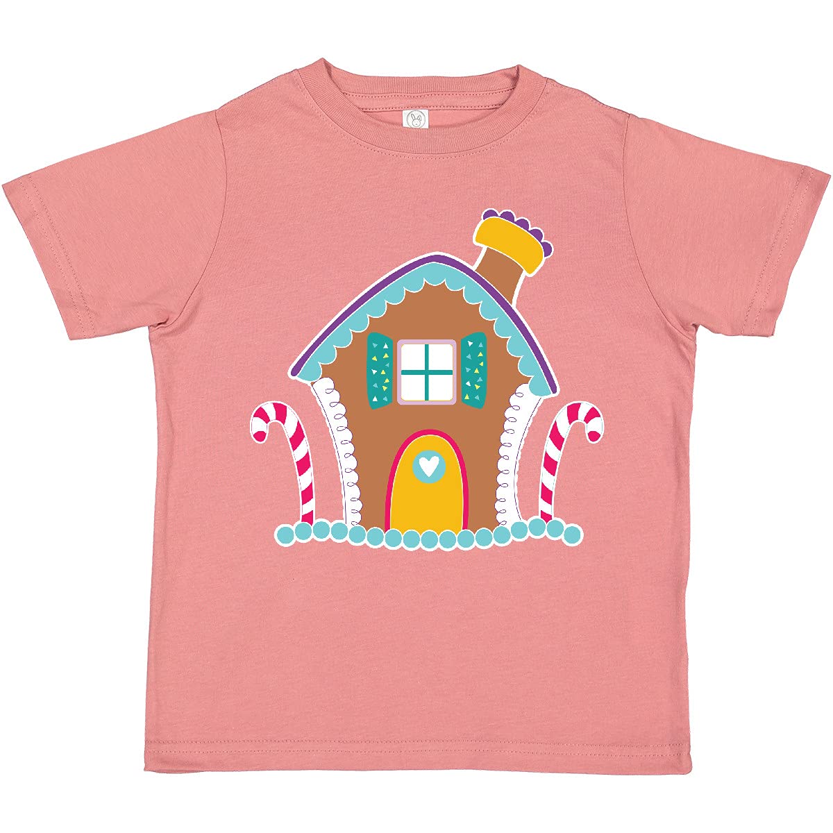 Inktastic Gingerbread House Toddler T-Shirt - Cute Christmas Holiday Outfit for Kids & Toddlers - Perfect for Family Photos, Holiday Parties & Festive Celebrations