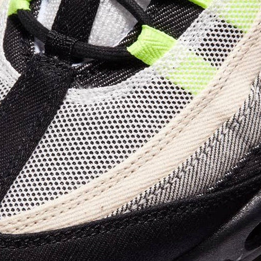 Nike Air Max 95 Denham Sneakers - Black/Volt/Summit White Colorway - Running Shoes for Men & Women | Perfect for Jogging, Gym Workouts & Streetwear Fashion