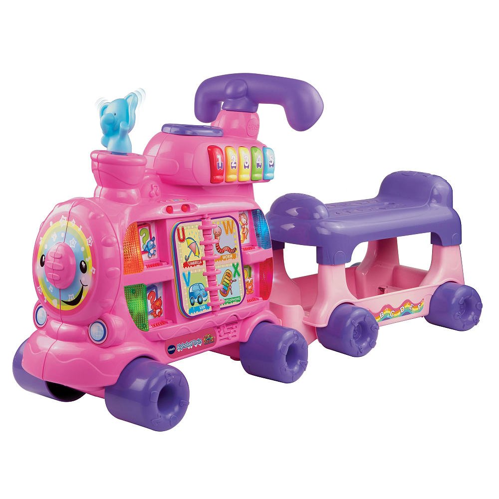 VTech Sit-to-Stand Ultimate Alphabet Train - Interactive Learning Toy for Toddlers, Pink | ABCs, Numbers & Shapes Educational Ride-On | Perfect for Playtime & Early Childhood Development