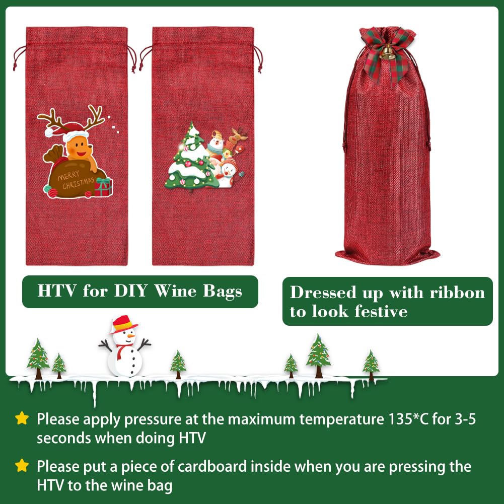 Shintop 10-Pack 1.5L Jute Wine Gift Bags with Drawstring - 16 x 6.7 Inch Natural Hessian Bottle Bags for Wine, Champagne & Liquor - Perfect for Weddings, Parties & Holiday Gifting (Red)