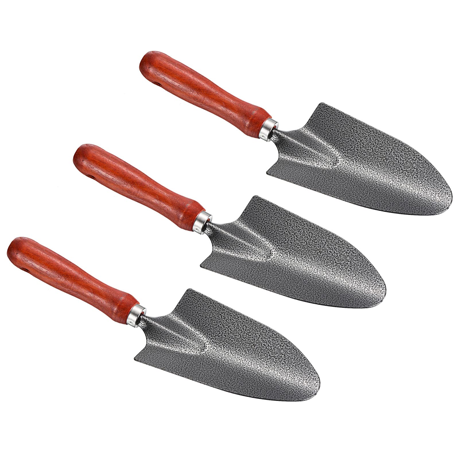 PATIKIL 12 Inch Garden Trowel Set - 3 Pack Stainless Steel Hand Shovel with Non-Slip Grip for Transplanting, Digging, Flower Beds - Perfect for Gardening, Landscaping & Outdoor Planting Activities
