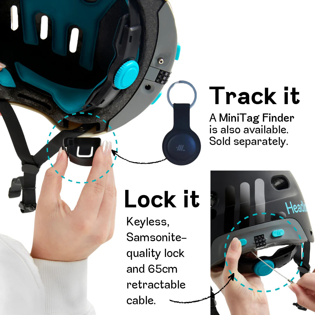 Headlokt MiniTag Air Tag Tracker - Waterproof Bluetooth Tracker for Keys, Wallet & Pets | Find Lost Items with GPS Tracking | Perfect for Travel, Hiking & Daily Use