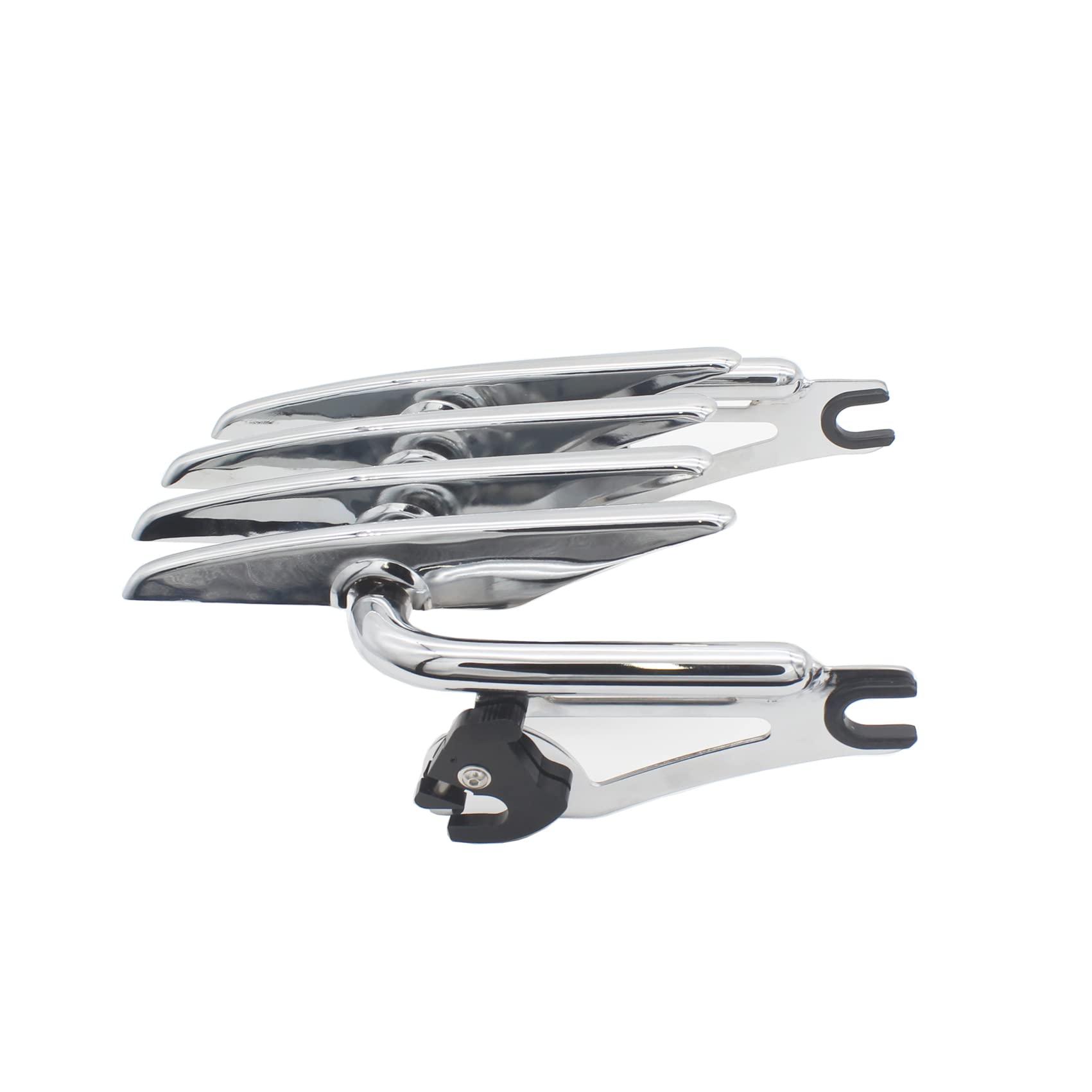 YHMOTO Stealth Detachable Luggage Rack for Harley Touring Street Glide Road King Electra Glide 2009-2022 - Chrome - Heavy Duty Motorcycle Cargo Carrier for Long Rides & Road Trips