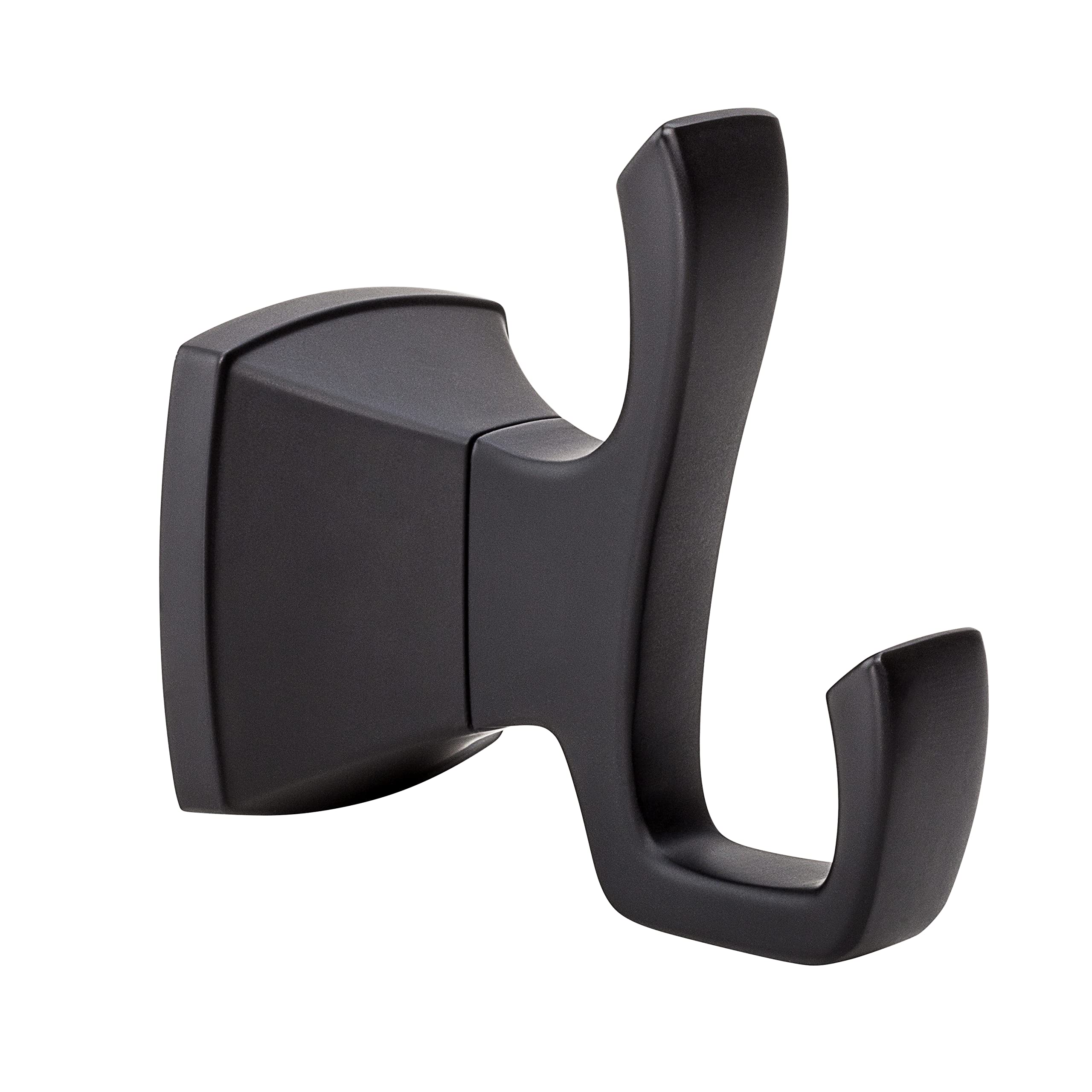 Pfister Venturi Matte Black Wall-Mounted Towel Hook - Screw-In Bathroom Accessory for Towels, Robes & Hats - Perfect for Bathrooms, Laundry Rooms & Entryways