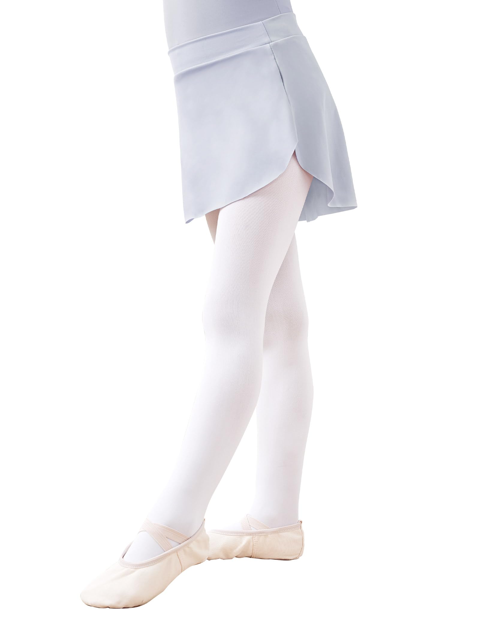 Girls Dance Skirts - Stretchy Elastic Waist Ballet & Wrap Skirt with Ties for Ballet, Jazz, Dance Class & Performance - Toddler to Teen Sizes
