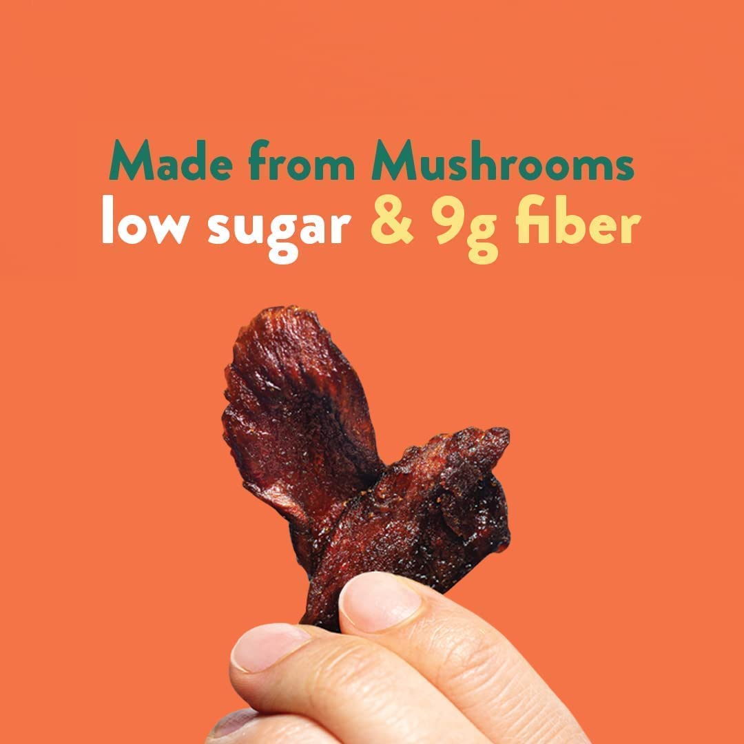 Moku Plant-Based Mushroom Jerky - Korean BBQ Flavor (3 Pack) | Vegan Beef Jerky Alternative | Gluten Free, Soy-Free, Non-GMO Healthy Snacks | No Artificial Sweeteners | 2.0 Oz Each | Perfect for Hiking, Camping & On-the-Go Vegan Snacking