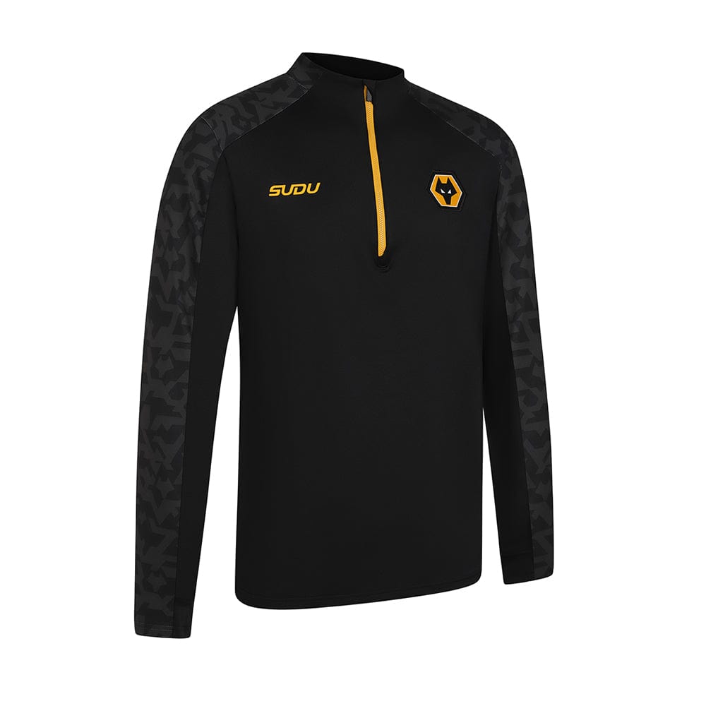 2024-2025 Pre Match Quarter Zip Pullover - Black & Gold - Perfect for Soccer Training, Warm-Ups, and Casual Wear