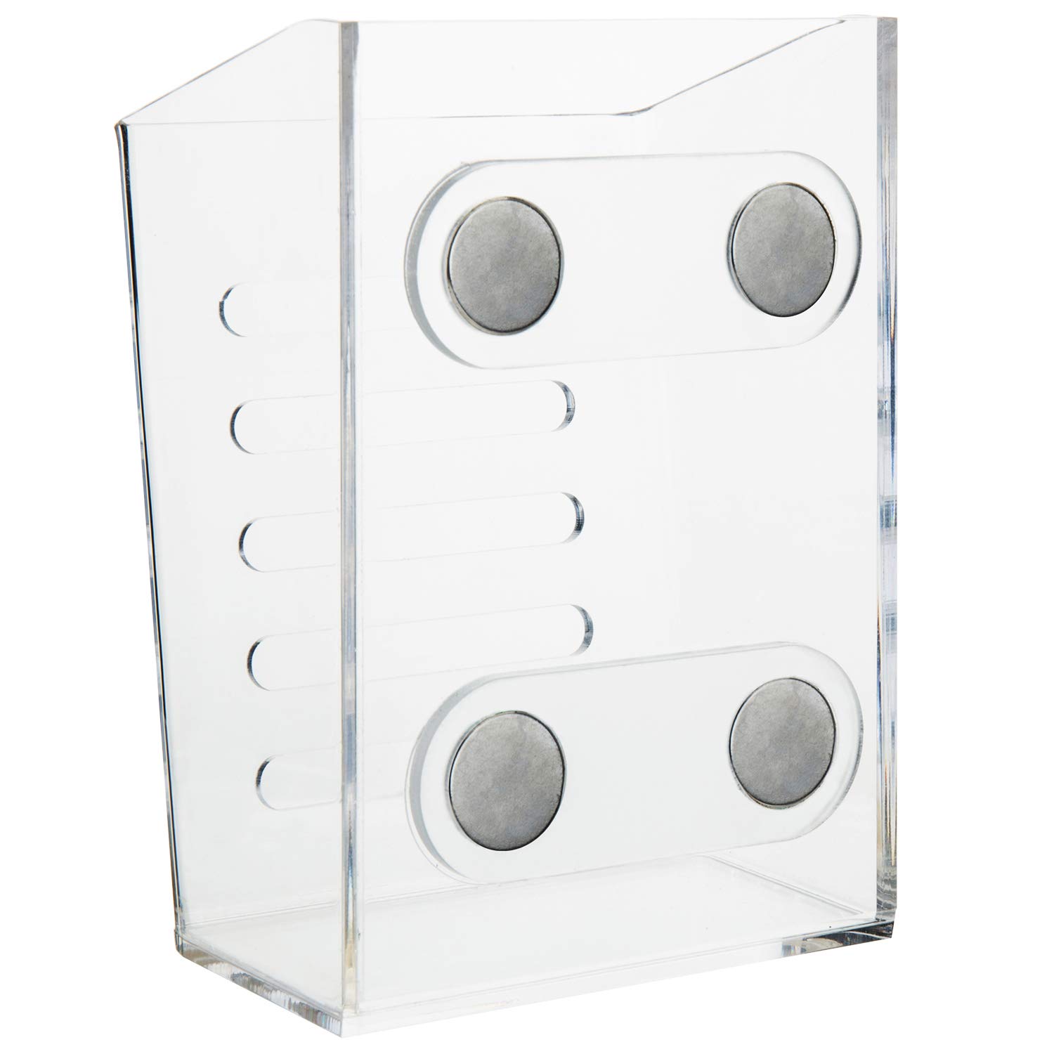 Premium Clear Acrylic Magnetic Dry Erase Marker Holder - Whiteboard Organizer for Office & Classroom - Wall-Mounted Storage Basket for Markers, Pens & Office Supplies