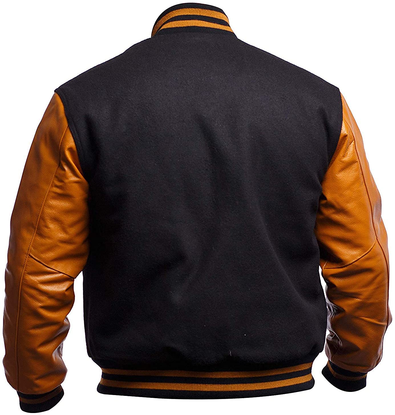 Men's Varsity Letterman Jacket - High School Baseball Coat with Faux Leather Sleeves | Retro College Style Outerwear for Sports, Casual Wear & Game Day Outfits
