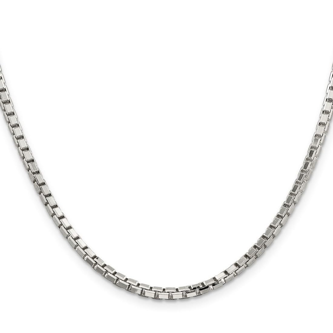 925 Sterling Silver Box Chain Necklace for Women & Men - Adjustable Lengths 18-24 Inch | Durable Everyday Jewelry for Gifts, Layering & Special Occasions