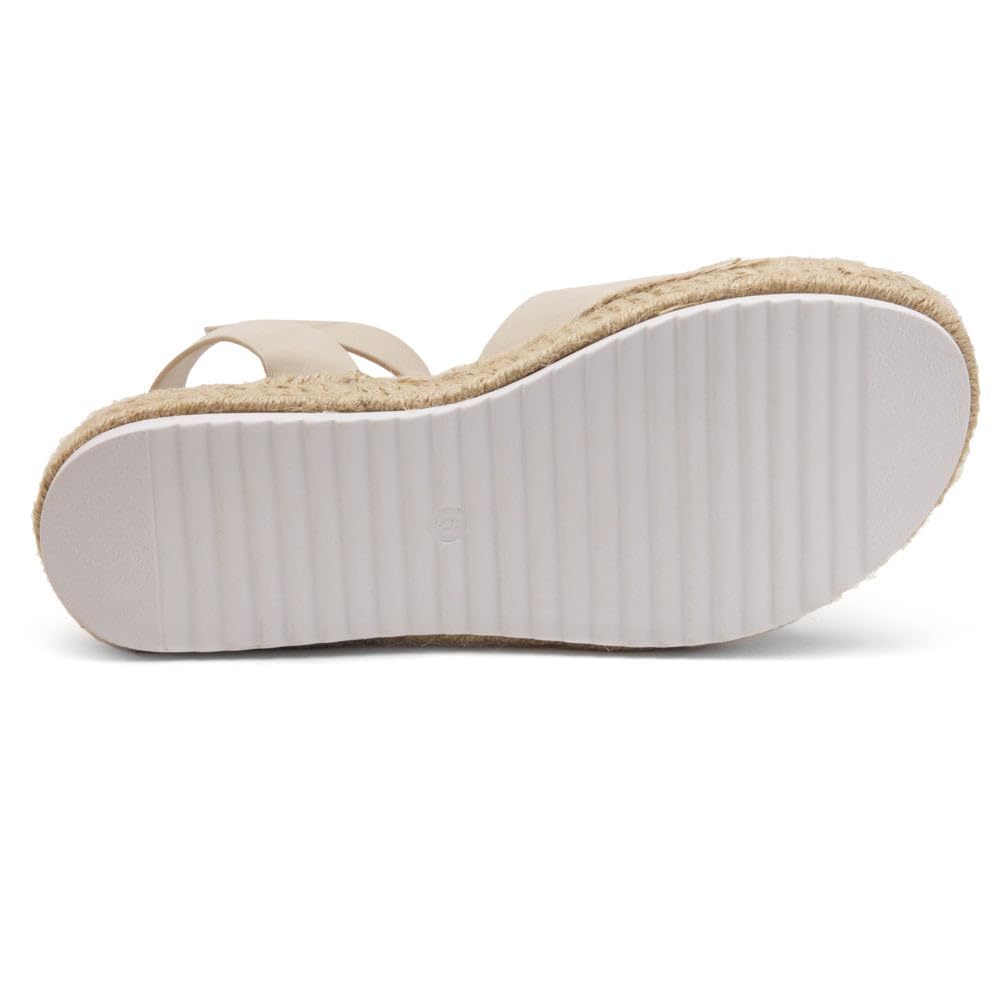 Legossa Women's Platform Sandals with Ankle Strap | Comfortable Open Toe Espadrille Wedge Sandals | Casual Summer Shoes in Black, White & Tan | Perfect for Beach, Vacation and Everyday Wear
