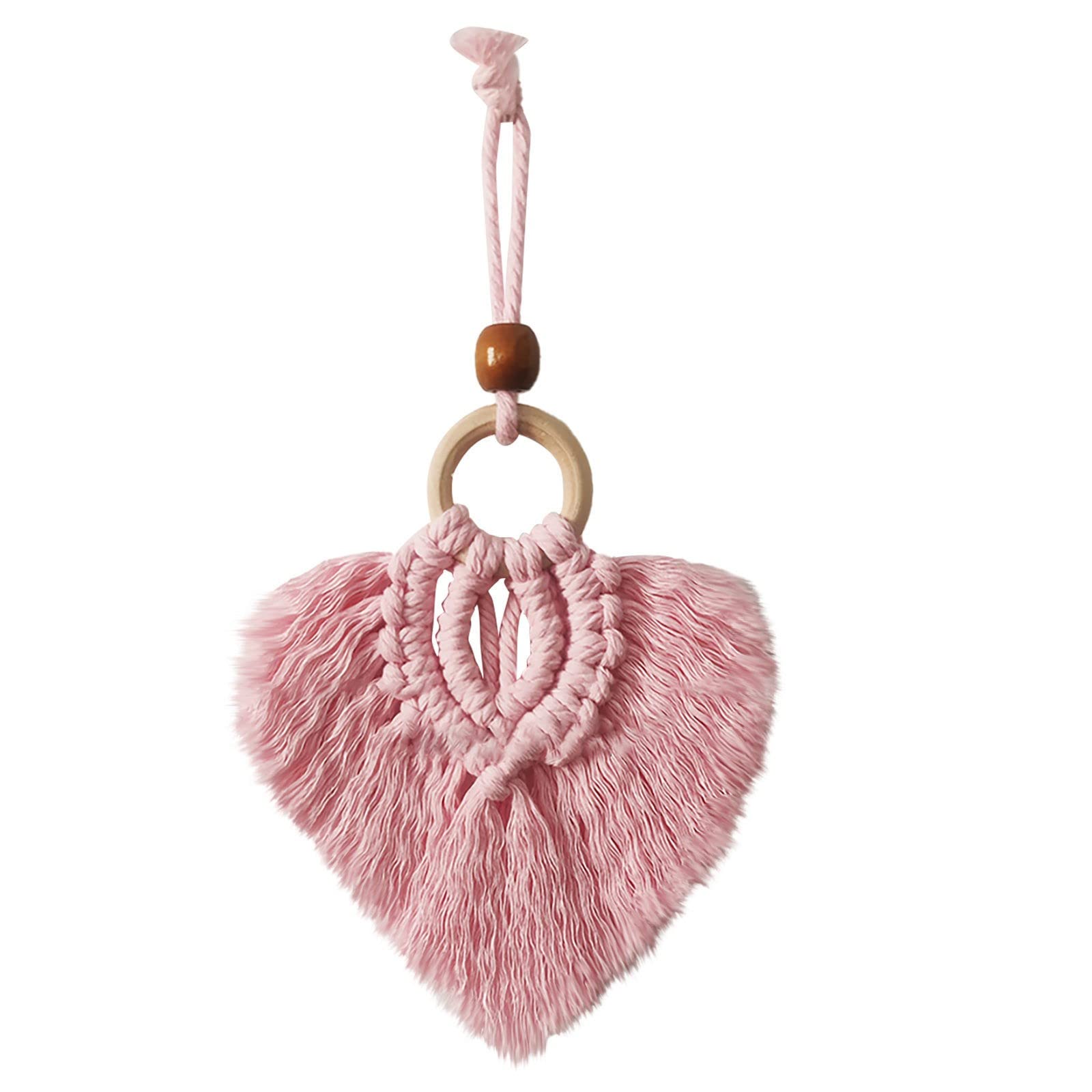 Boho Chic Hand Woven Wall Hanging Decor with Leaf Tassels - Natural Woven Wall Art for Home, Living Room, Bedroom & Apartment Decor - Perfect for Christmas Ornaments and Year-Round Boho Style Home Decoration