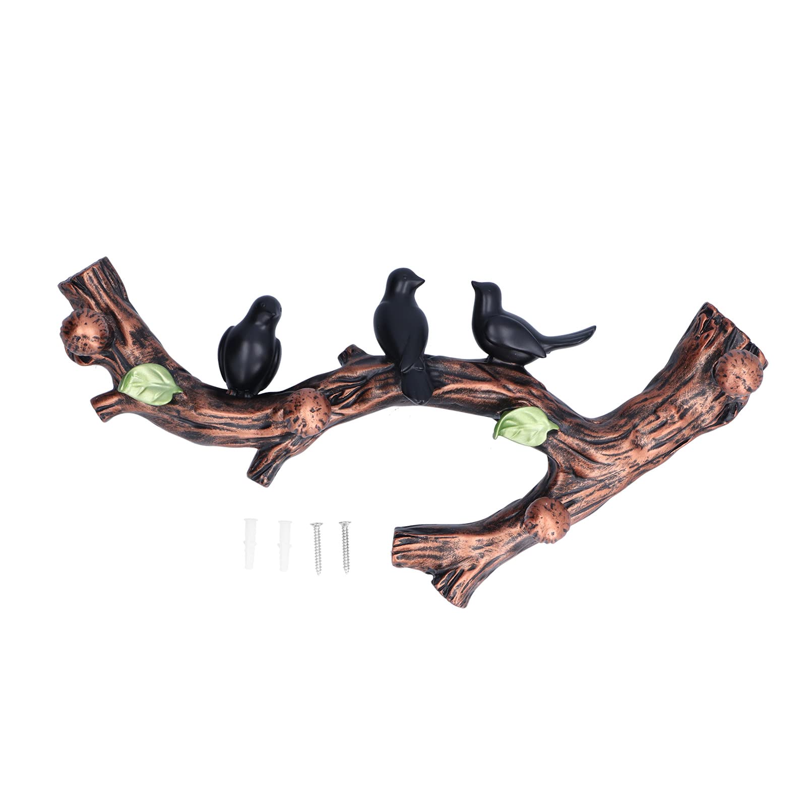 Punch-Free Waterproof Resin Bird Wall Hooks - Innovative Art Decor for Bedroom, Living Room & Kitchen - 15 Inch (38cm) Wall Mounted Organizer - Perfect for Hanging Keys, Towels & Small Decor Items