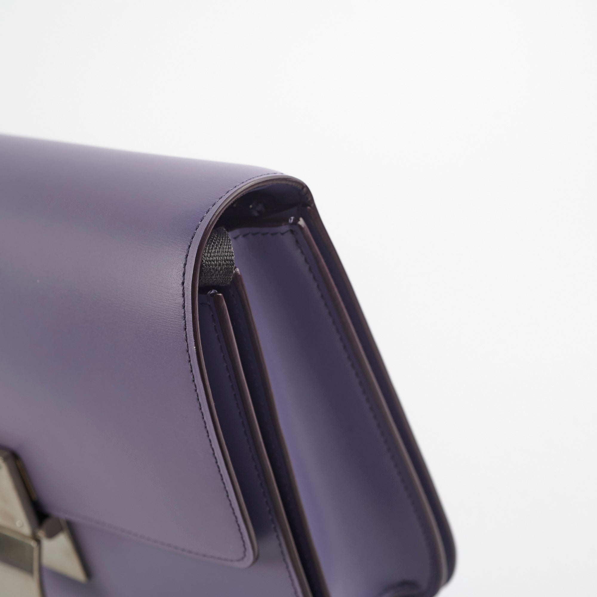 Celine Medium Purple Box Shoulder Bag for Women | Luxury Leather Crossbody Purse | Perfect for Work, Travel & Evening Out