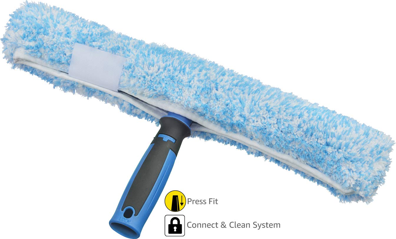 Unger Professional Performance Grip Window Cleaner Scrubber - 14 Inch Heavy Duty Squeegee for Glass Cleaning - Perfect for Home, Office, and Commercial Use
