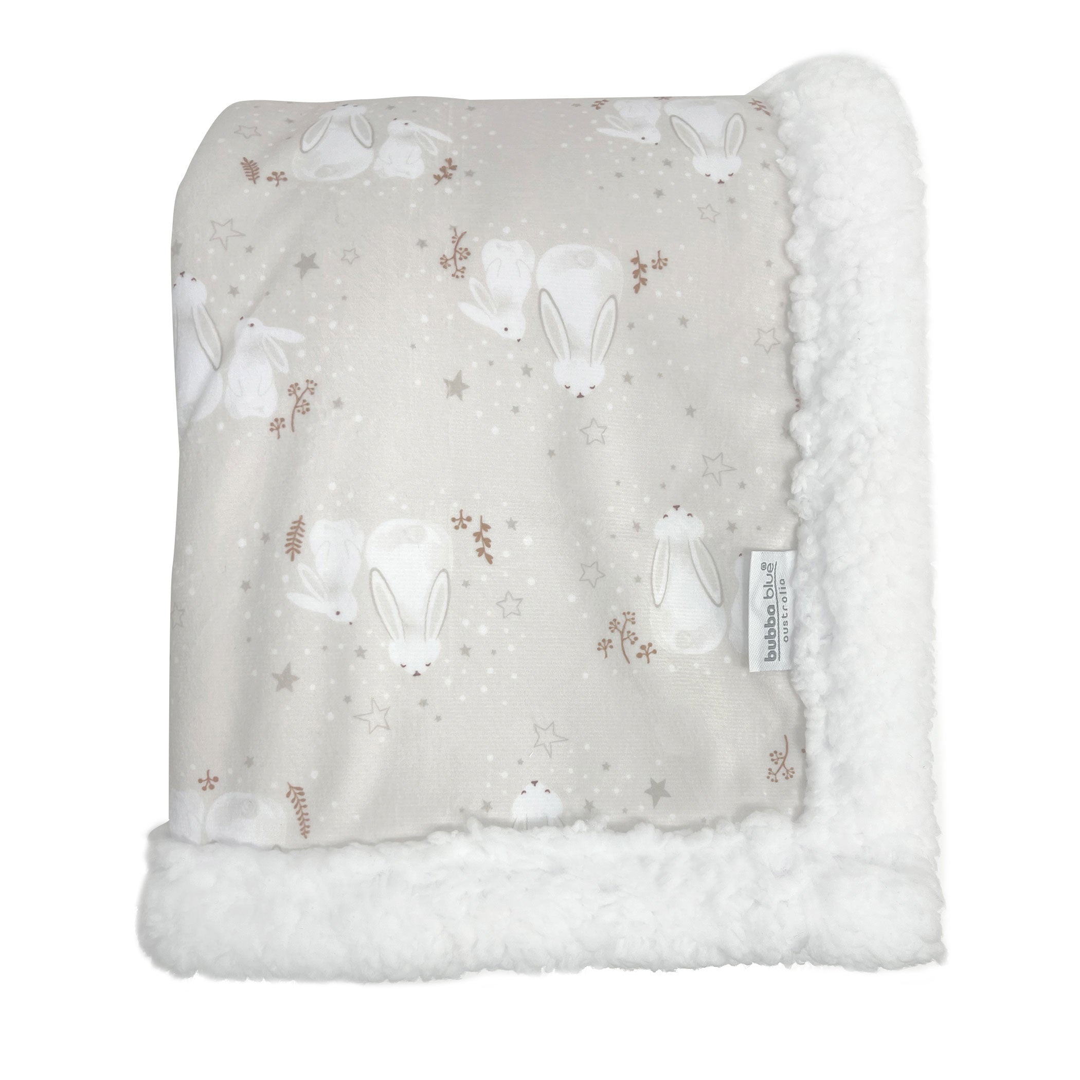 Bunny Dreams Reversible Fleece Cuddle Blanket - Soft Cozy Flannel Throw for Adults & Kids - Perfect for Bed, Sofa, and Travel
