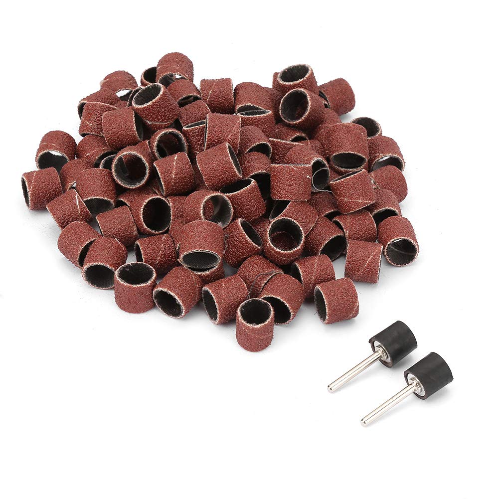 100Pcs 12mm Abrasive Sanding Discs with Shank - Flap Wheel Sandpaper for Metal Wood Polishing - Compatible with Electric Grinders & Rotary Tools - Perfect for DIY Projects, Metalworking & Woodworking