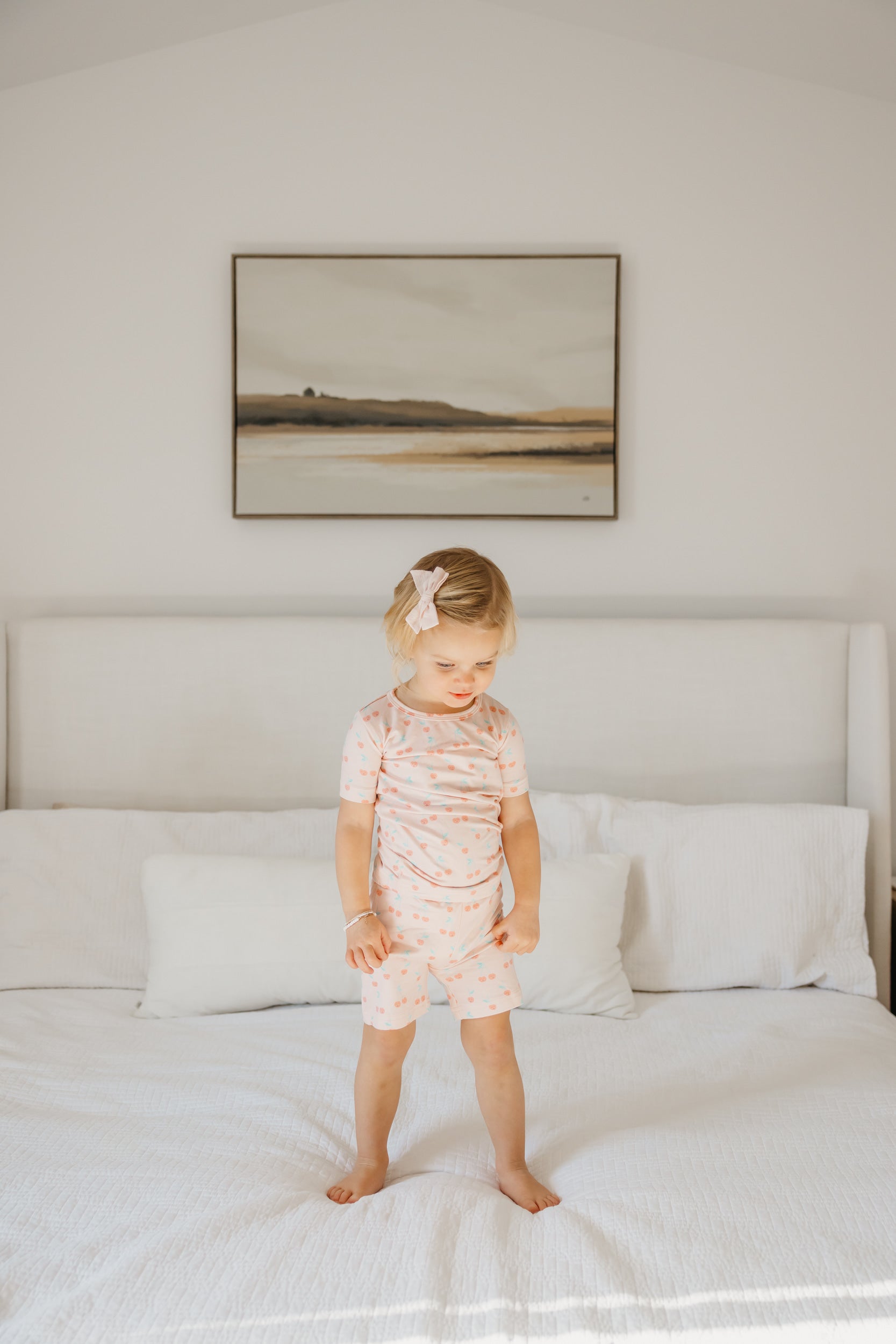 2-Piece Short Sleeve Pajama Set for Women - Soft Cotton Sleepwear with Cheery Print - Perfect for Lounging, Sleeping & Relaxing at Home