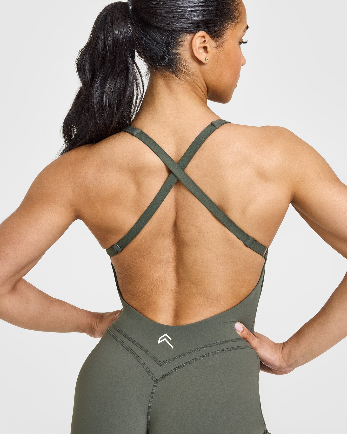 Unified Scoop Back All-in-One 6-Piece Set | Dark Khaki | Perfect for Yoga, Gym & Everyday Comfort Wear