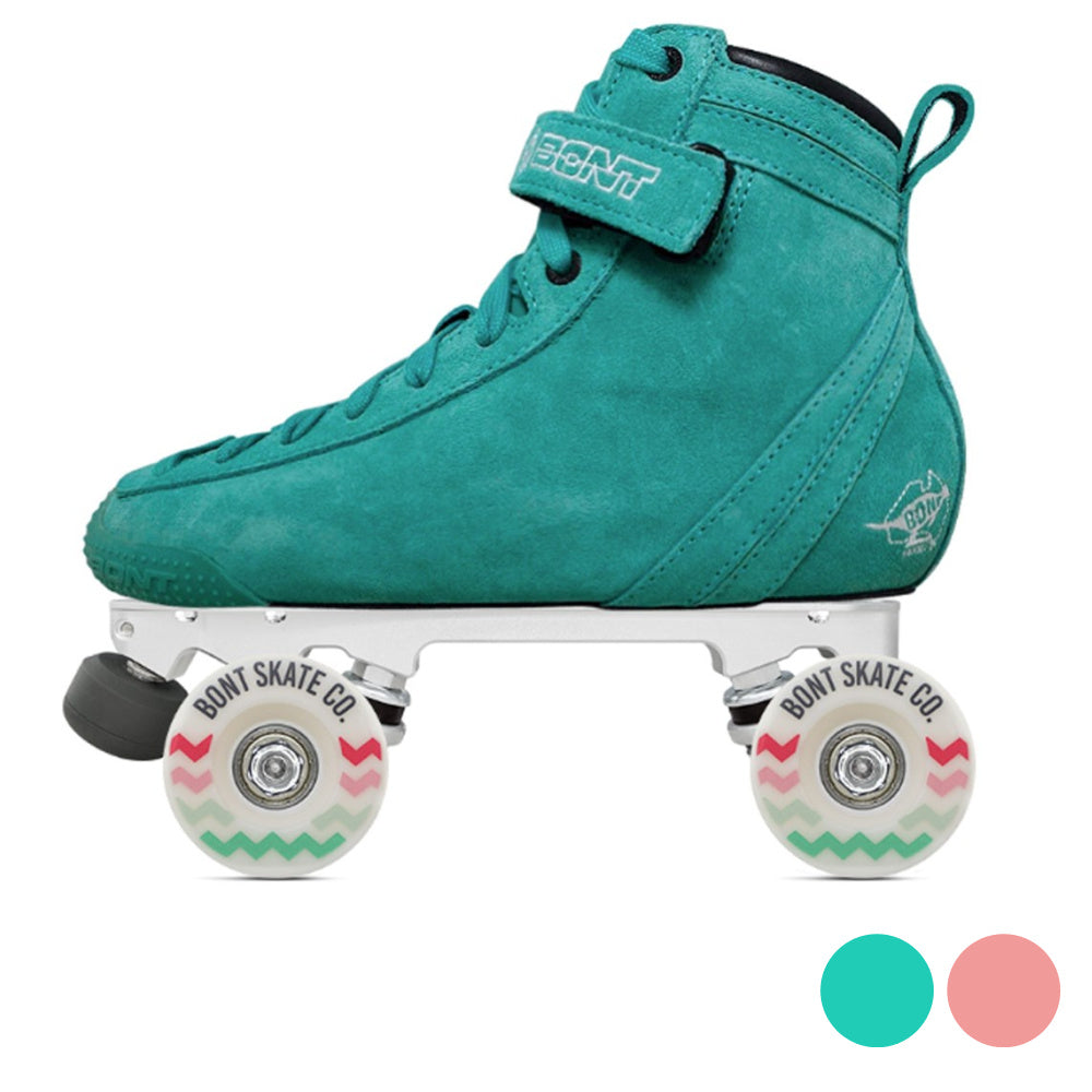 Bont Parkstar Tracer Pastel Glide Quad Roller Skates for Women & Men - Outdoor & Indoor Skating, Rink, Park, Derby & Fitness Use