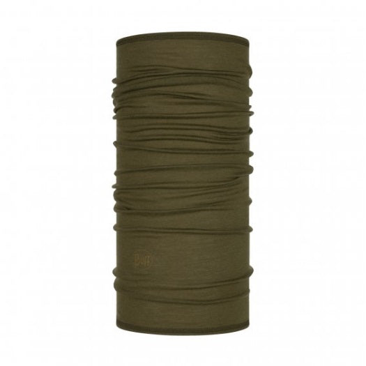 BUFF Merino Wool Lightweight Solid Bark Neck Gaiter - Warm & Breathable for Hiking, Running, and Outdoor Activities