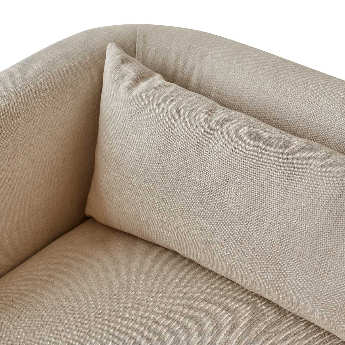 Mcmullin Etta Sofa - Modern Mid-Century Fabric Sofa with Tufted Back & Wooden Legs for Living Room, Lounge & Office