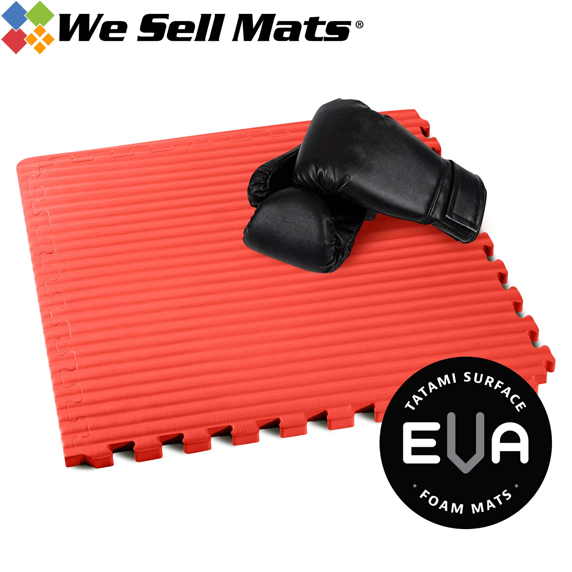 3/4 Inch Thick EVA Foam Interlocking Exercise Mats - Martial Arts, MMA, Home Gym & Anti-Fatigue Floor Tiles (24