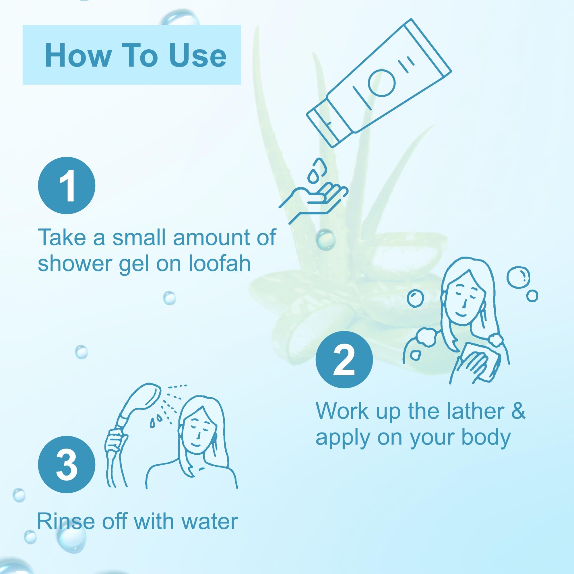 APLOMB Refreshing Bath & Shower Gel with Aloe Vera & Neem Extract - Hydrating & Moisturizing Body Wash for Dry Skin - Exfoliates Dead Skin Cells for Smoother, Brighter Complexion - 100ml Travel Size for Gym, Spa & Daily Shower Routine