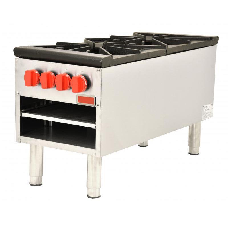 USED Nella 18 Natural Gas 2 Burner Stock Pot Range - 200,000 BTU Commercial Cooking Equipment for Restaurants & Catering (Model 37529)