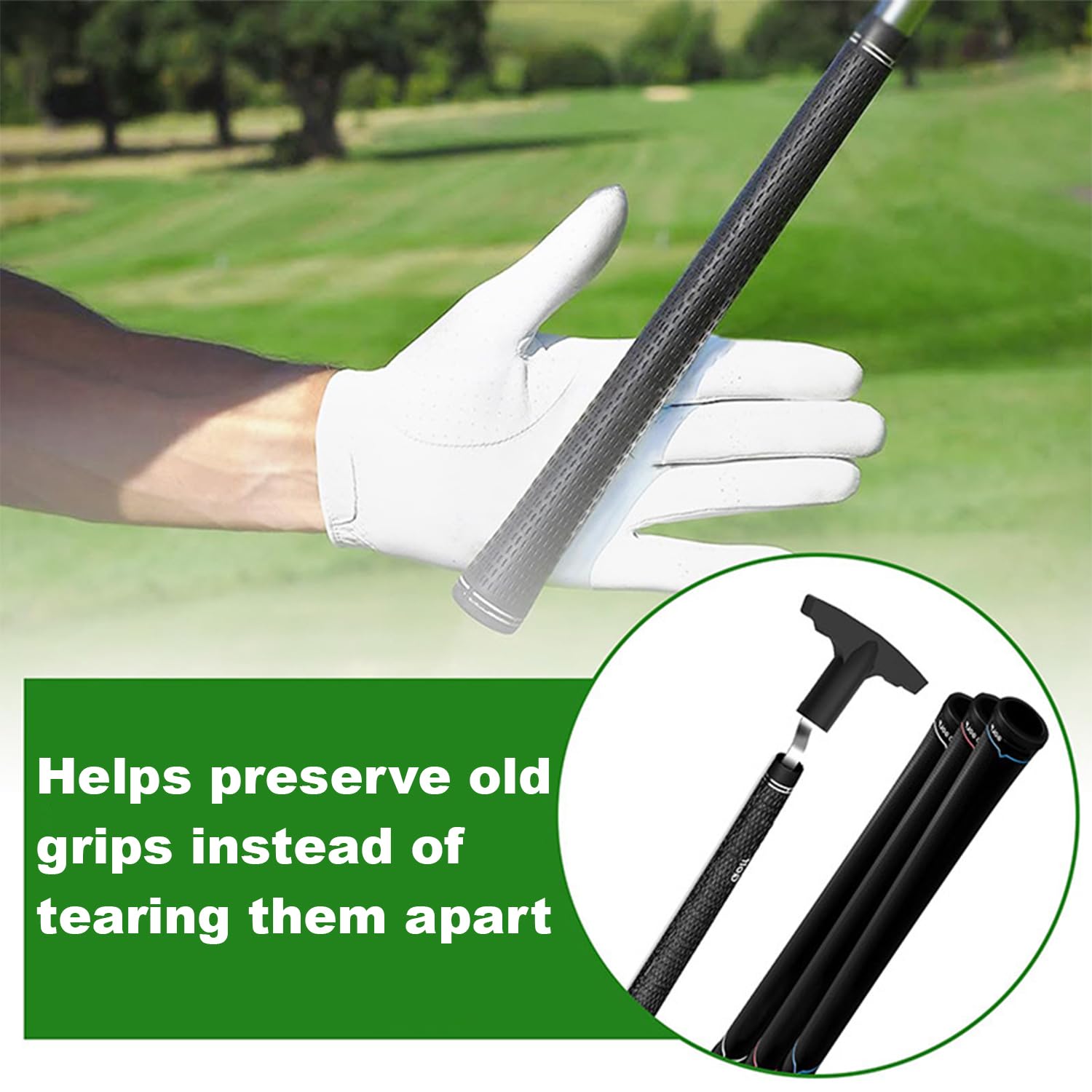 Premium Golf Grip Removal Tool with V-Groove Design - 11