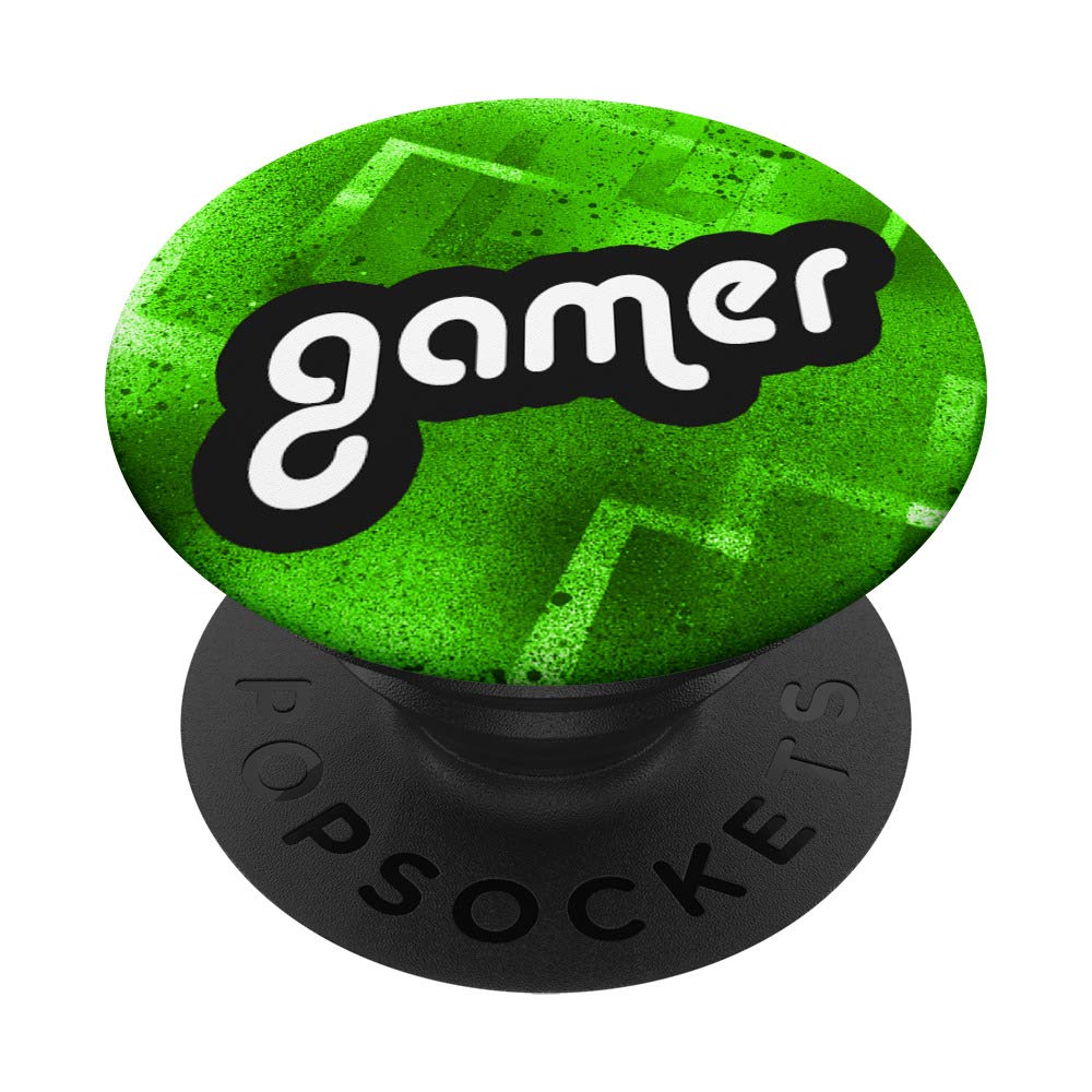Best Gamer Gifts for Boys & Girls - Green Graffiti PopSockets Phone Grip & Stand for Gaming Phones & Tablets - Perfect for Esports, Streaming & Mobile Gaming