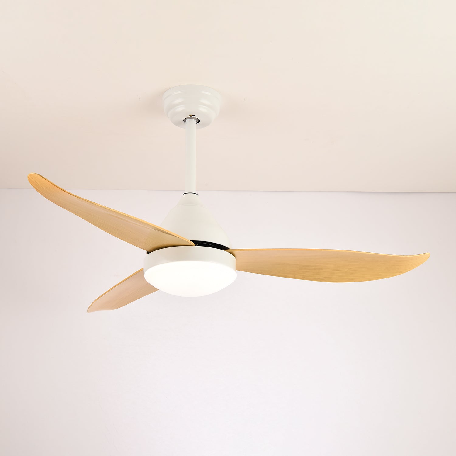 Aeris Whisper Ceiling Fan with Light Kit - Ultra Quiet DC Motor, Energy Efficient, Remote Control - Perfect for Bedroom, Living Room, and Office