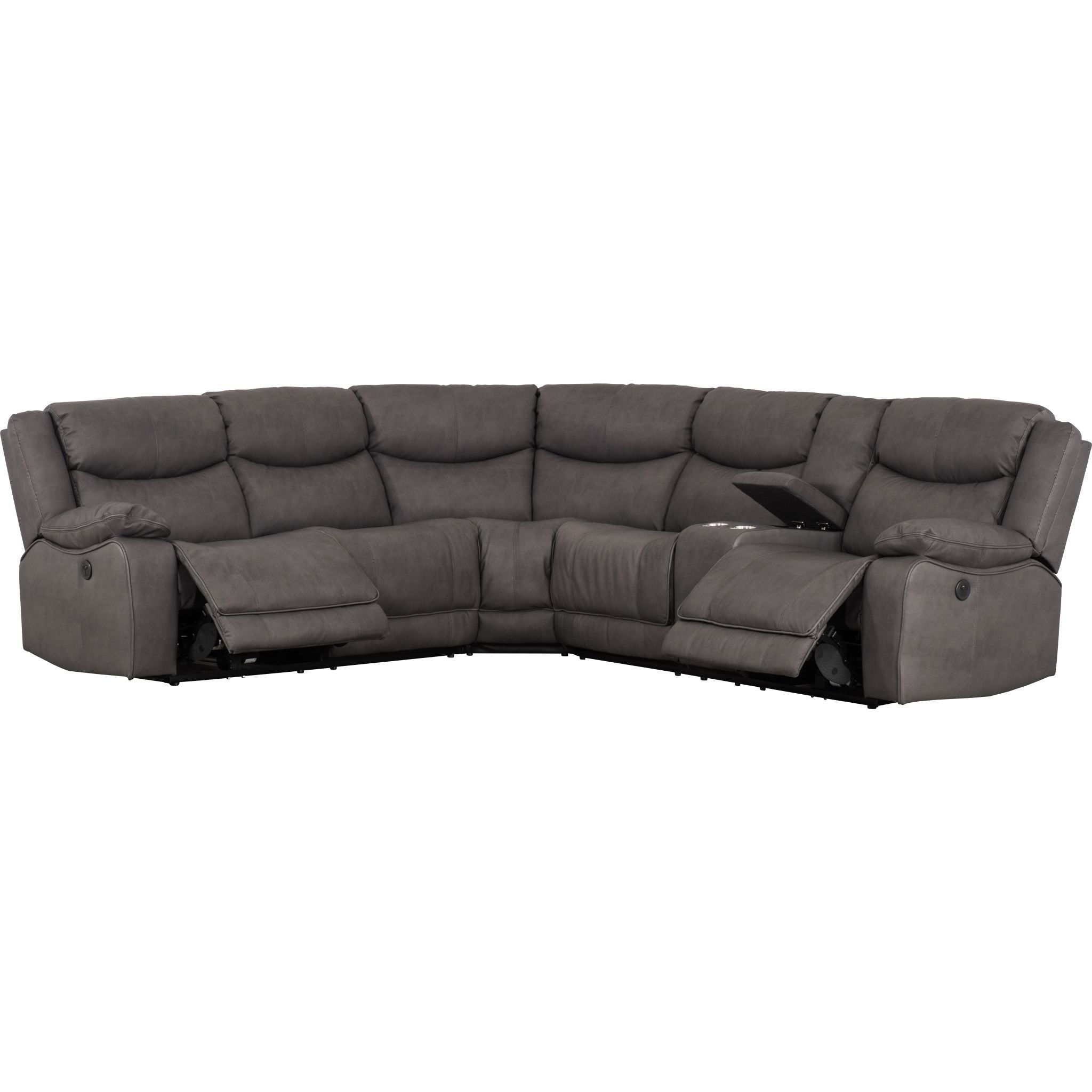 Adeja 3-Piece Power Reclining Sectional Sofa Set with USB Chargers - Modern L-Shaped Living Room Furniture for Home Theater & Family Gatherings