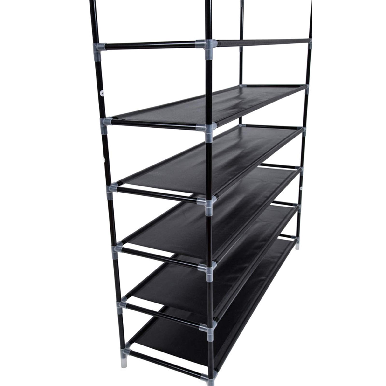 10-Tier Shoe Rack Organizer - Holds 50 Pairs, Space-Saving Freestanding Shoe Shelf for Closet, Entryway, Garage & Bedroom - Black Shoe Storage Solution for Home Organization & Small Spaces