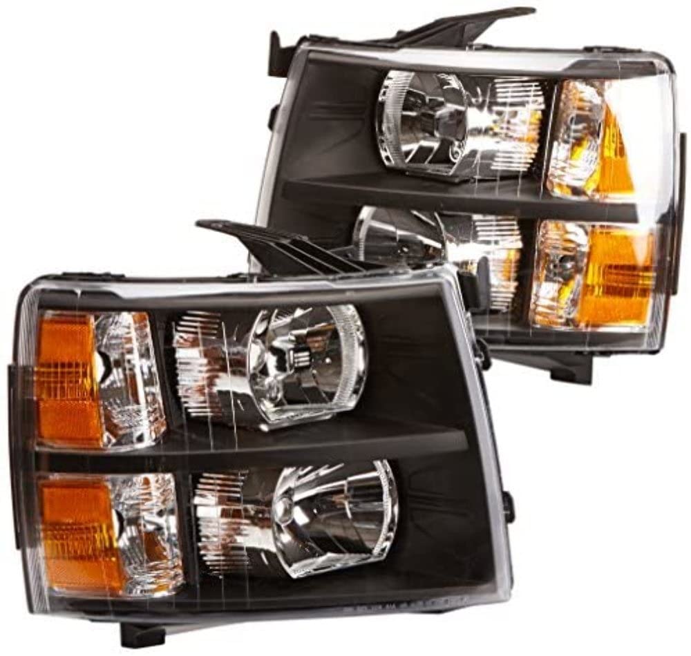 xTune Auto 5076991 Crystal Headlights - Black/Clear LED Headlights for Cars, Trucks & SUVs - High Performance Replacement Headlights for Night Driving & Off-Road Adventures