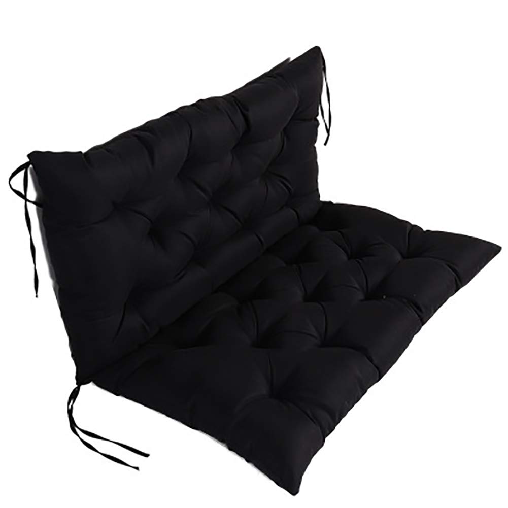 Premium Large Garden Bench Cushion 150x100cm (59x39in) - Waterproof Outdoor Seat Pad for Swing, Sofa & Patio Furniture - Indoor/Outdoor Use - Black - Perfect for Backyard, Deck & Poolside Relaxation