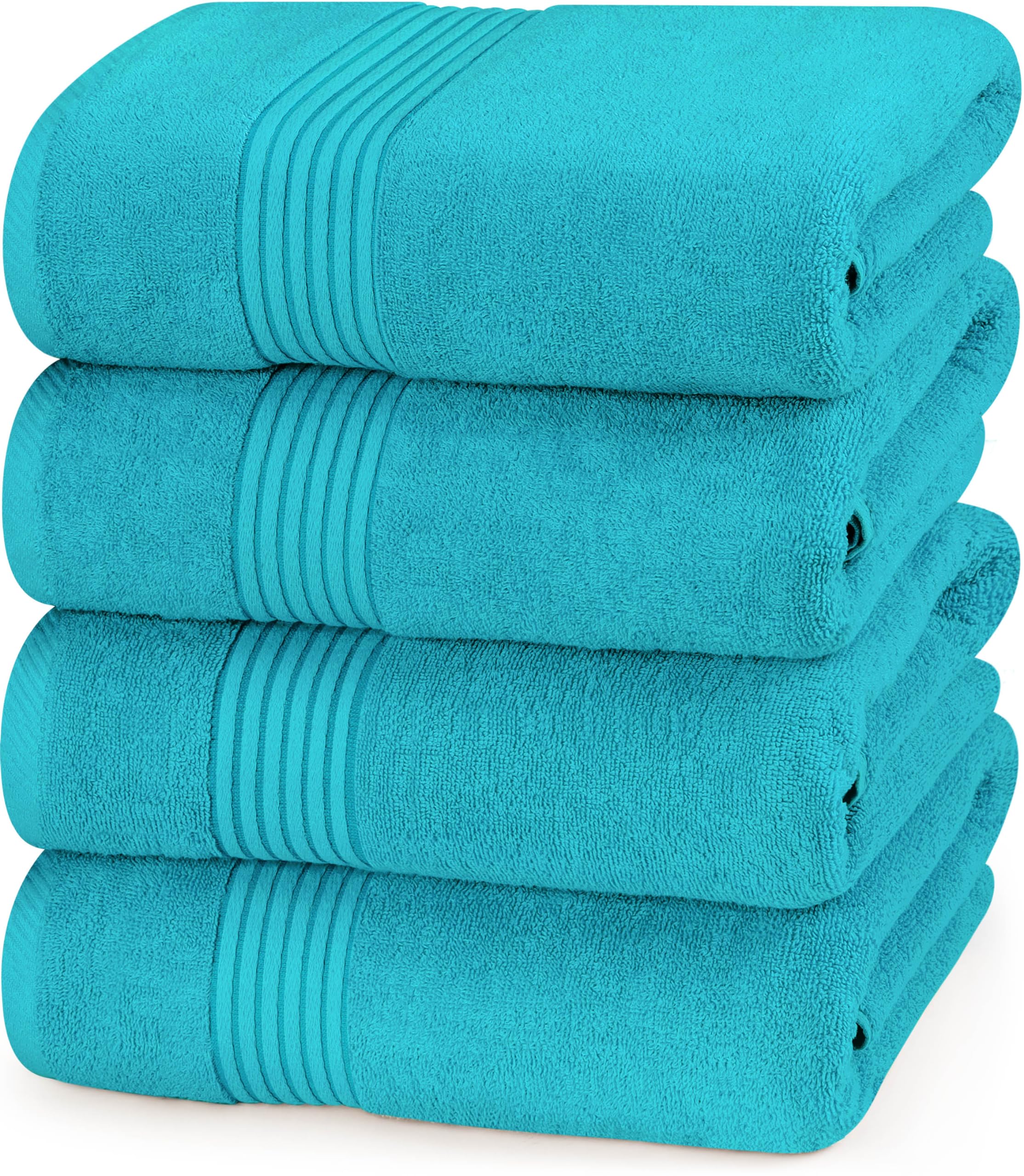 Utopia Towels 4-Pack Bath Towels Set - 27x54 Inches, 100% Ring Spun Cotton, Quick Dry & Highly Absorbent, Ultra Soft - Perfect for Bathroom, Spa, Gym & Beach (Turquoise)