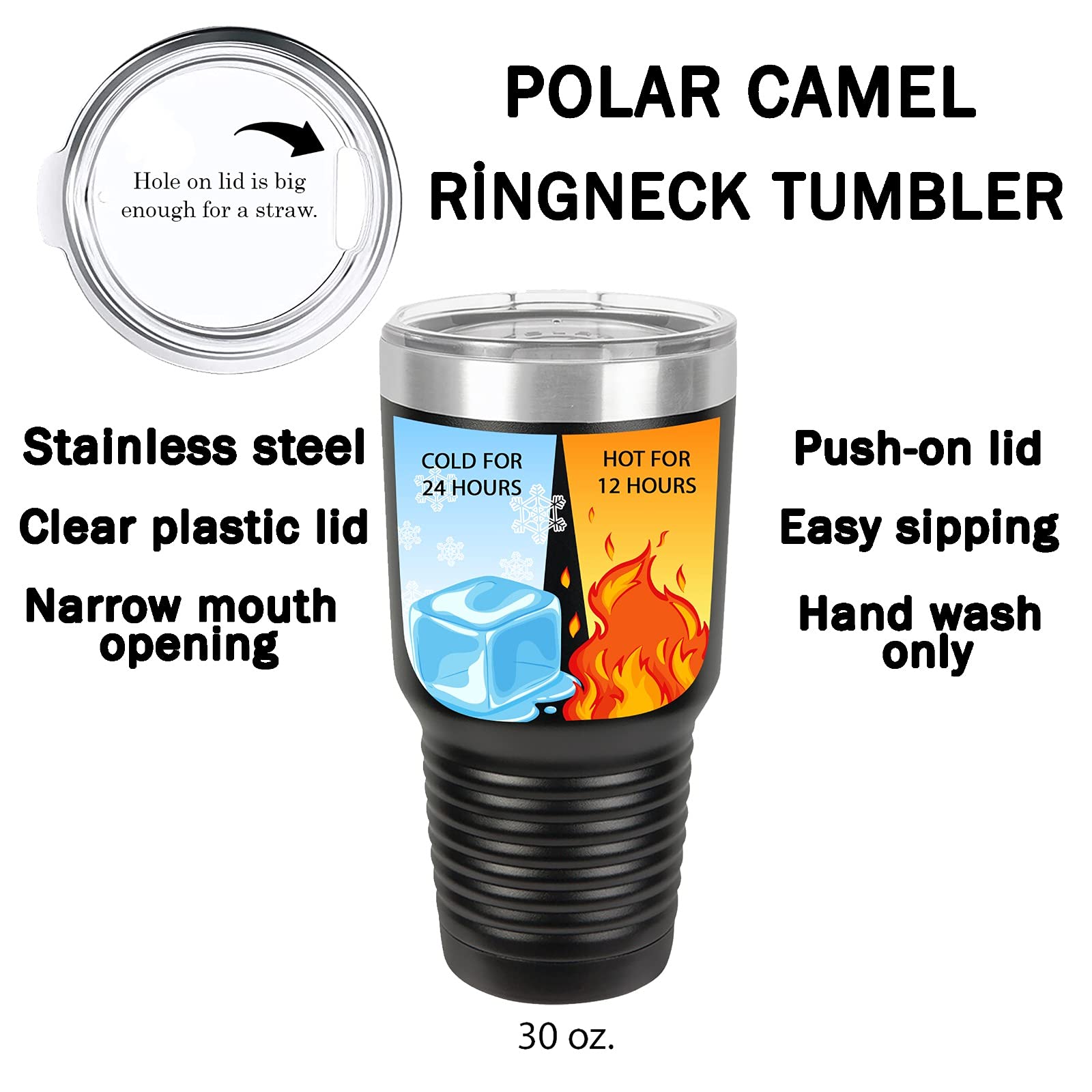 Premium Stainless Steel Insulated Camping Tumbler - 20oz Vacuum Sealed Travel Mug for Coffee & Hot Drinks - Leakproof Outdoor Cup for Hiking, Backpacking & Road Trips - Ideal for Camping, Office & Daily Commute