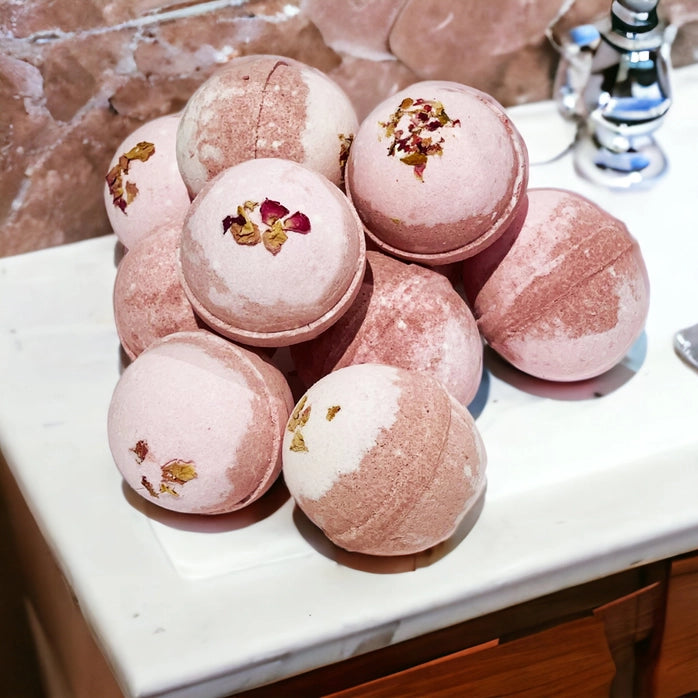 Wild Rose Botanic Bath Bomb – Natural & Aromatherapy for Relaxation | Perfect for Spa Nights & Self-Care