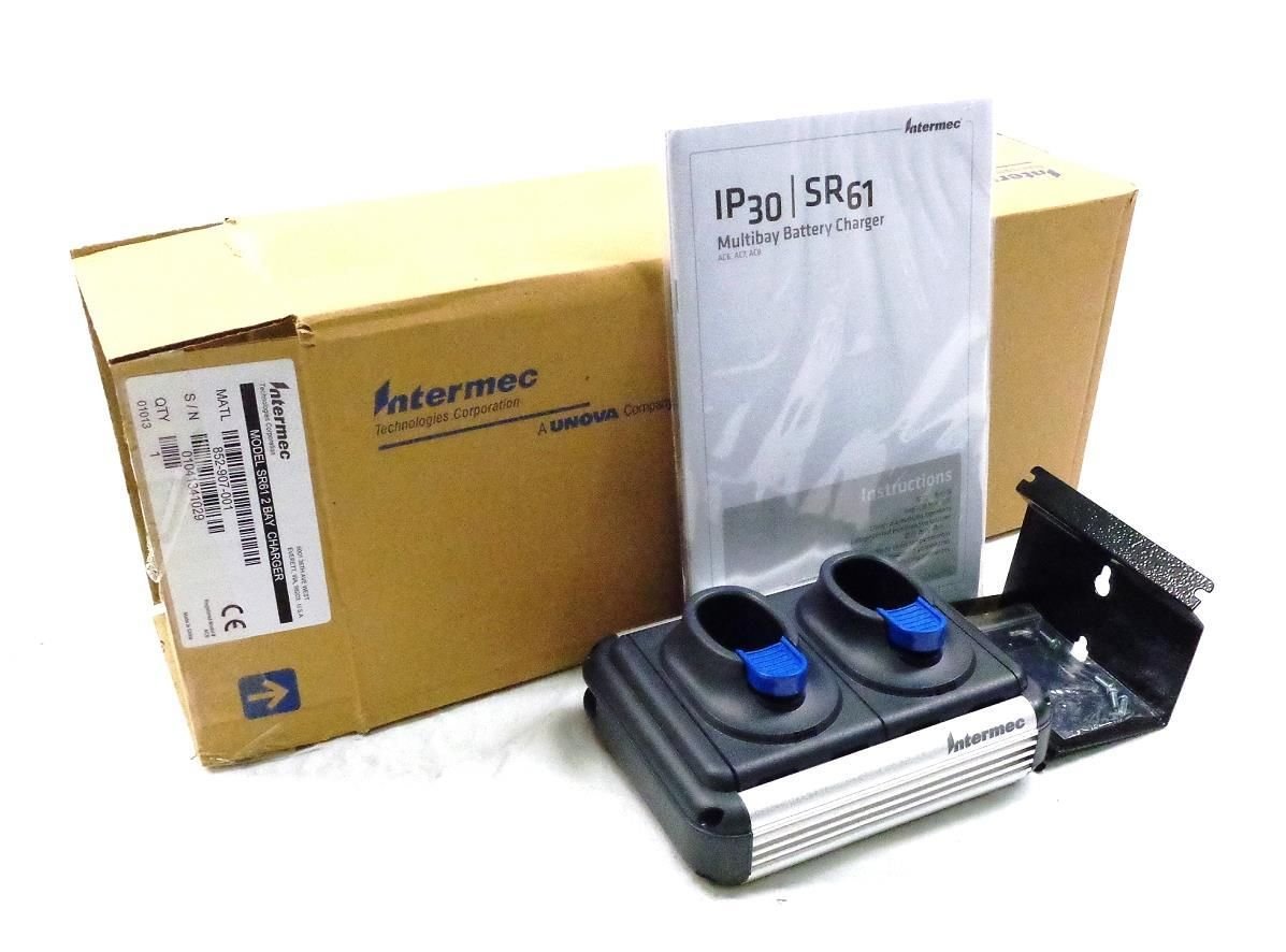 Intermec 852-907-001 2-Bay Charger for SR61 & IP30 Batteries - Compatible with SR61 (Requires 851-082-103 Power Supply & Cord) - Perfect for Warehouse, Logistics & Industrial Equipment Charging