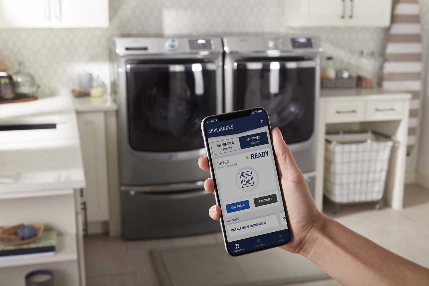 Maytag Metallic Slate 5.8 cu. ft. Front Load Washer & 7.3 cu. ft. Electric Dryer Set (MHW8630HC/YMED8630HC) - Perfect for Large Families & Laundry Rooms
