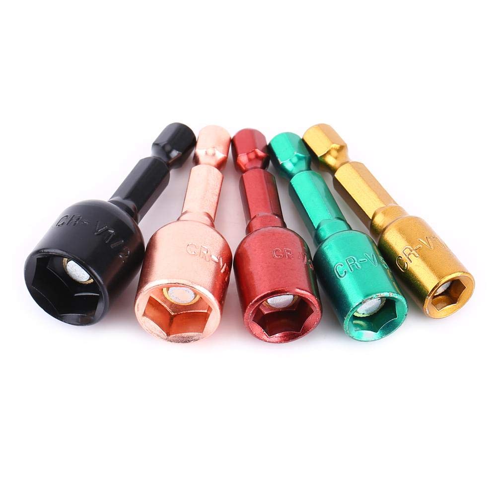 5-Piece Power Nut Driver Drill Bit Set - 1/4