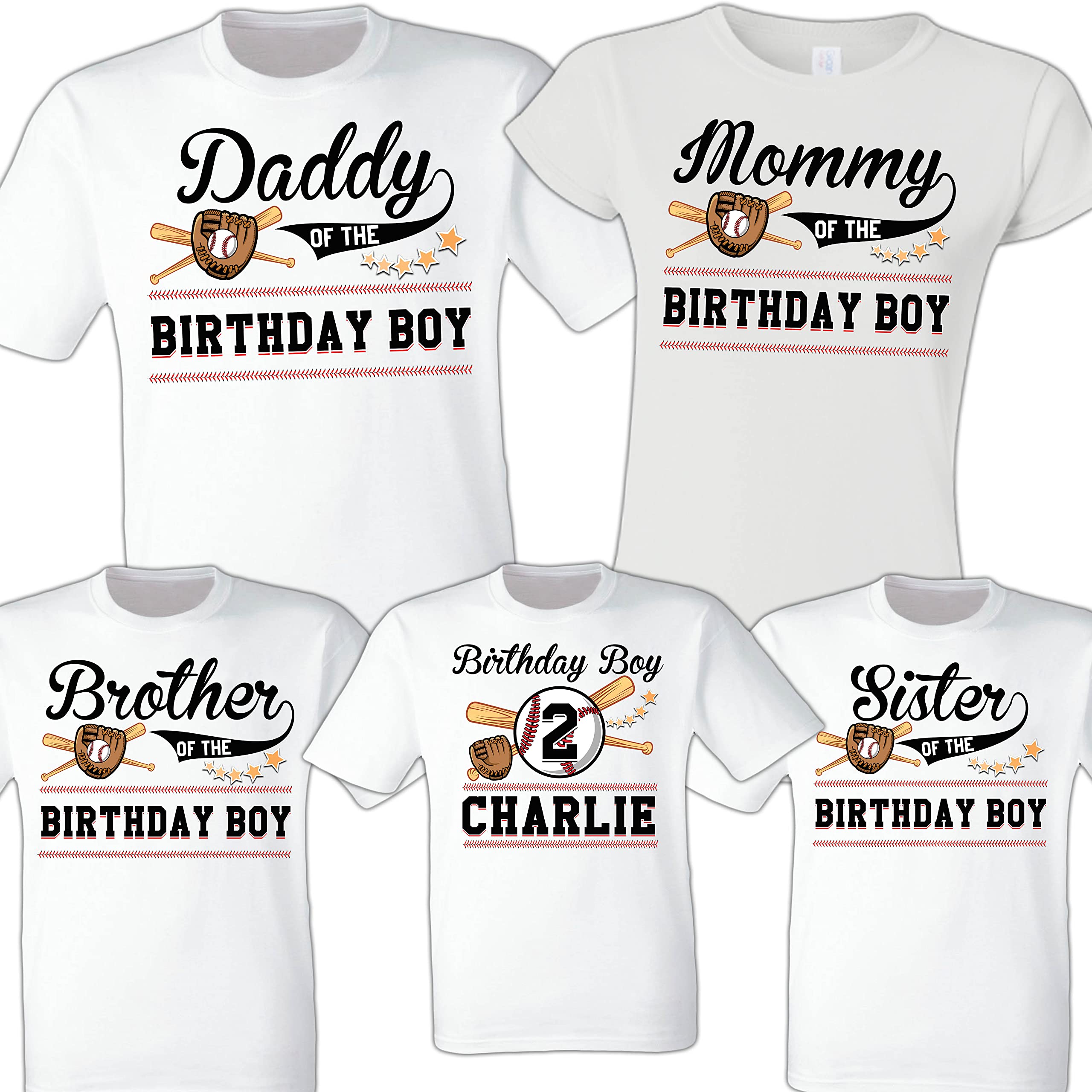 Custom Baseball Birthday Boy Shirt - Personalized Sports Tee for Kids & Family - Perfect for Baseball Parties, Family Gatherings & Birthday Celebrations
