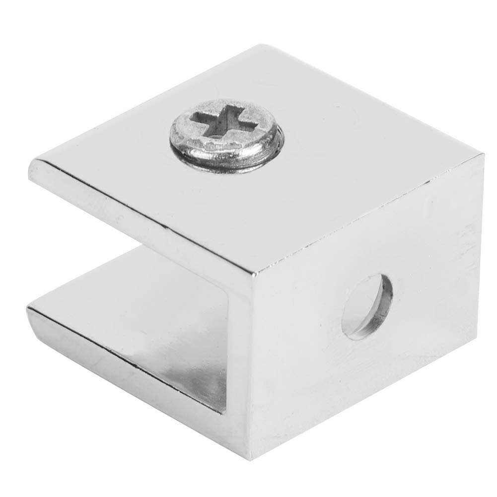 4Pcs Zinc Alloy Glass Clamps for Cabinet Doors - 0.1-0.2in Thick - Home Hardware Accessories for DIY Projects
