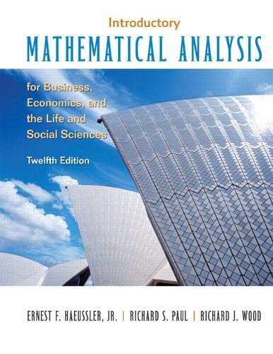 Introductory Mathematical Analysis for Business, Economics, Life & Social Sciences Textbook | Essential Math Guide for Students & Professionals | Perfect for College Courses, Research & Career Development