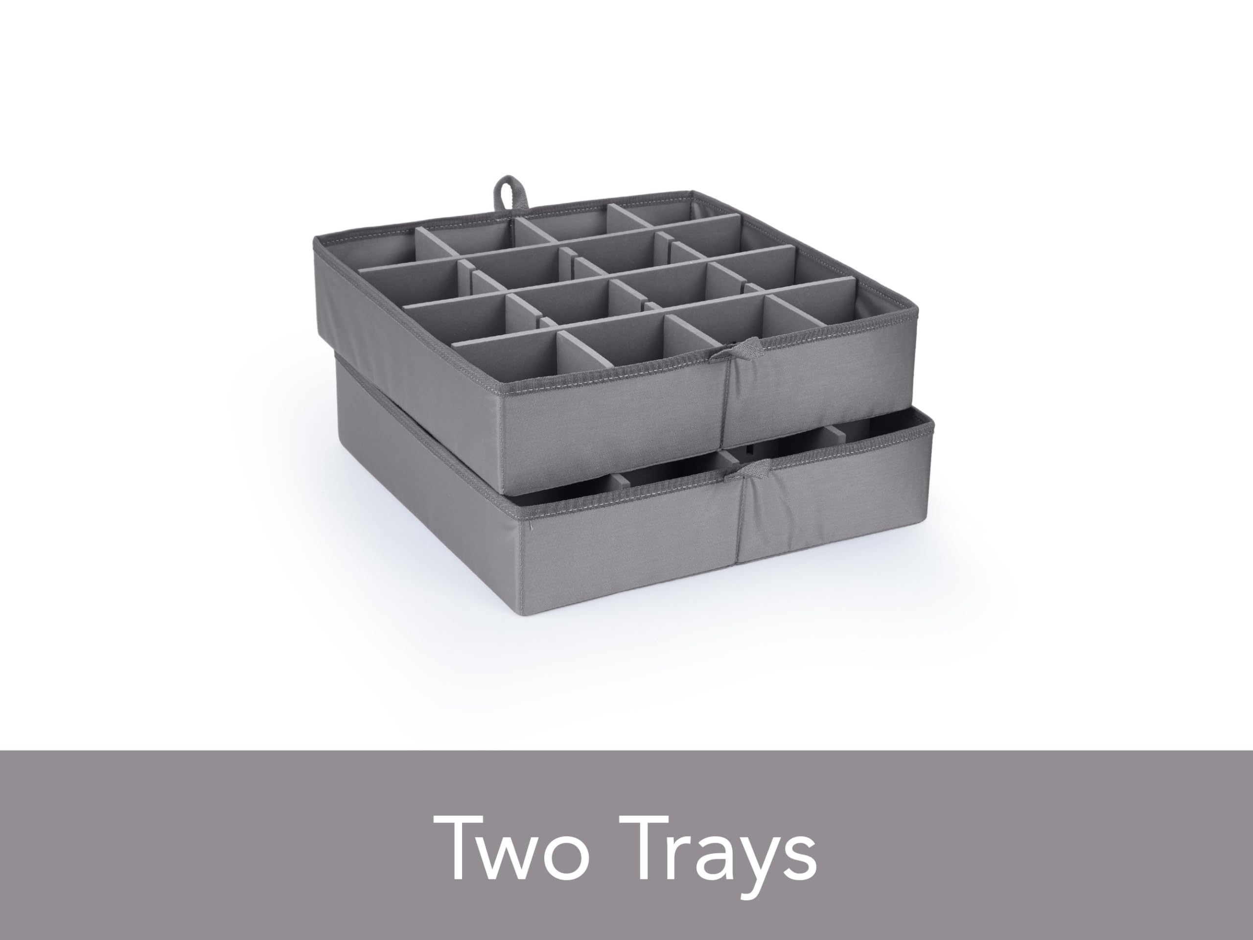 Covermates Keepsakes China Cups and Coffee Mugs Storage Box – Stackable Organizer with Reinforced Handles for Fine China Protection, Graphite Finish | Perfect for Kitchen, Dining Room & Display Cabinet Organization